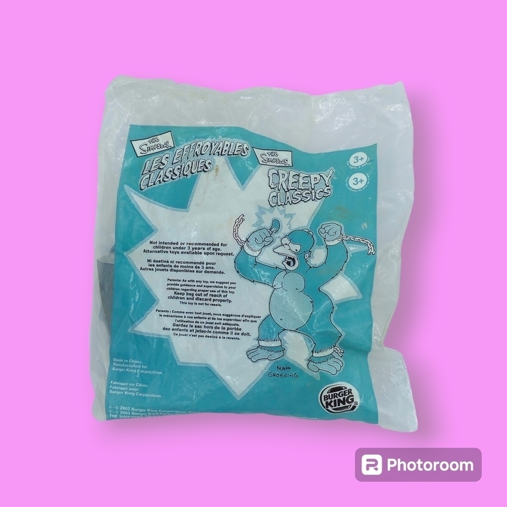 Vintage 2002 Burger King The Simpsons Kang Creepy Classic Kids Meal Toy